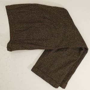 Herringbone Tweed Wool Blend Pants Italian Quality Cuffed w Single Pleat 10P